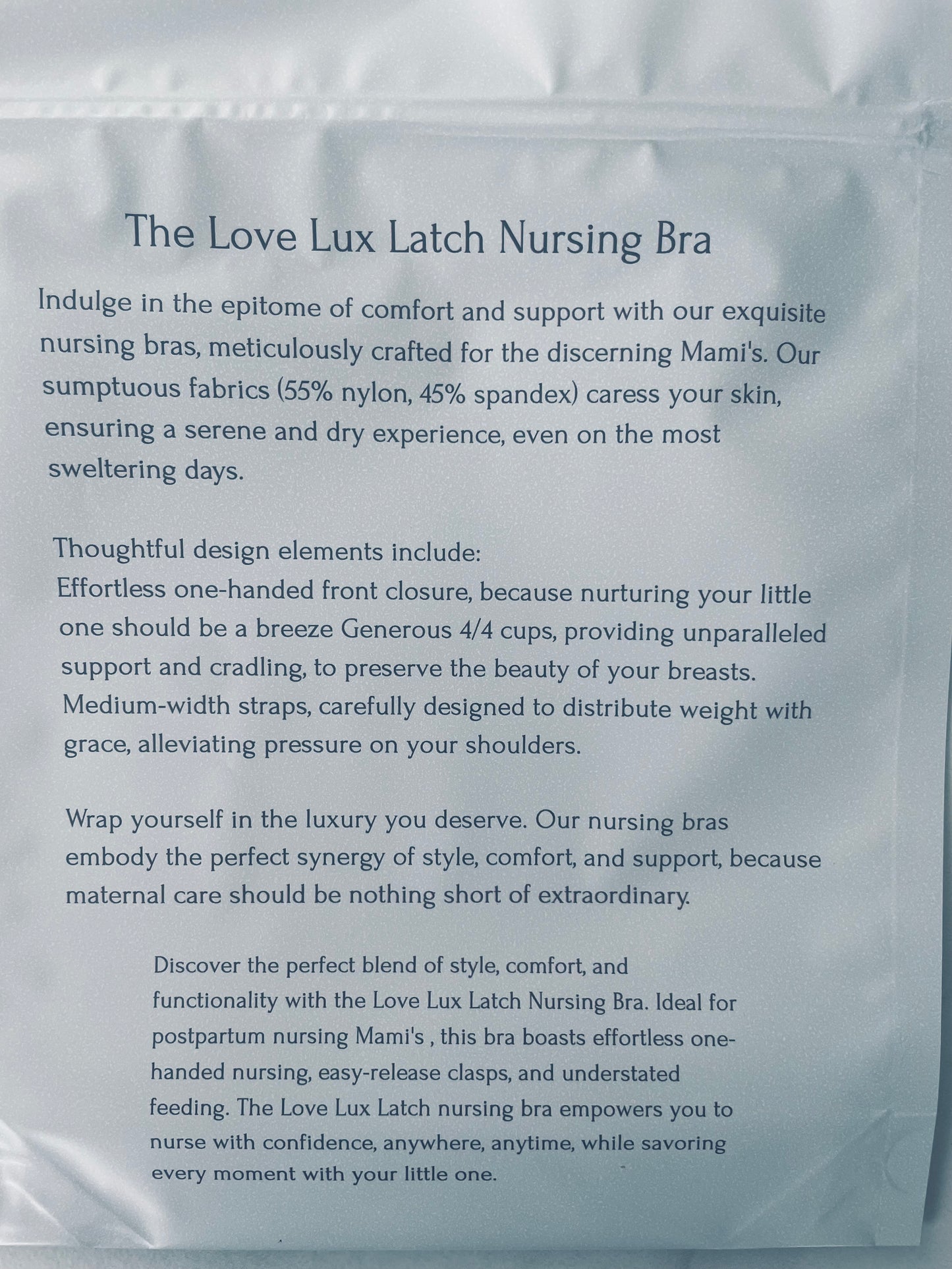 Love Lux Latch Nursing Bra
